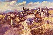 Charles M Russell Tight Dalley and a Loose Latigo China oil painting reproduction